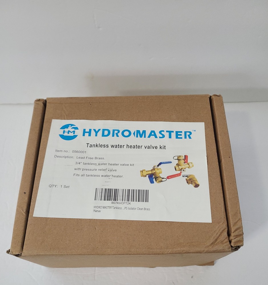 HYDRO MASTER Tankless Water Heater Valve Kit with Pressure Relief Valve