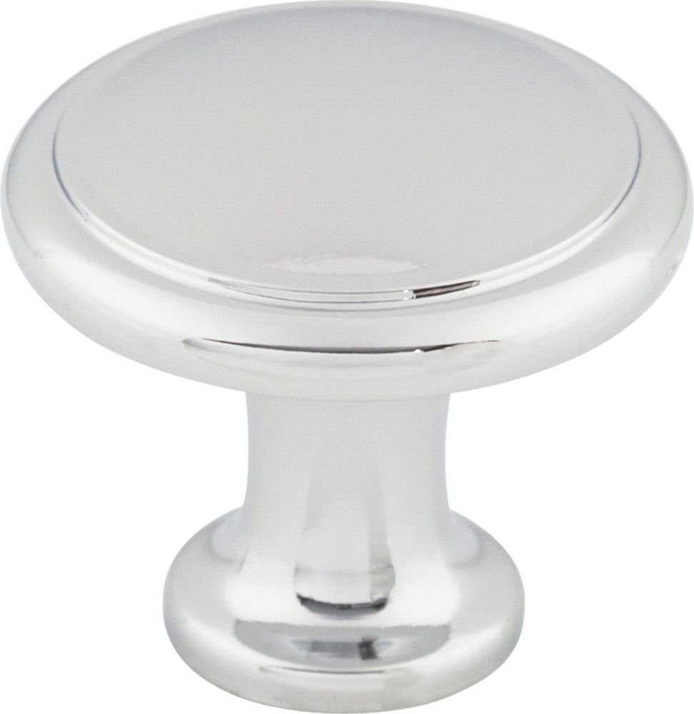Top Knobs M377 Ringed Knob 1 1/8" Polished Chrome