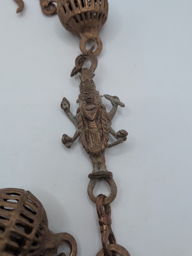 Rare Antique Solid Bronze 40" Hanging Ceremonial Piece