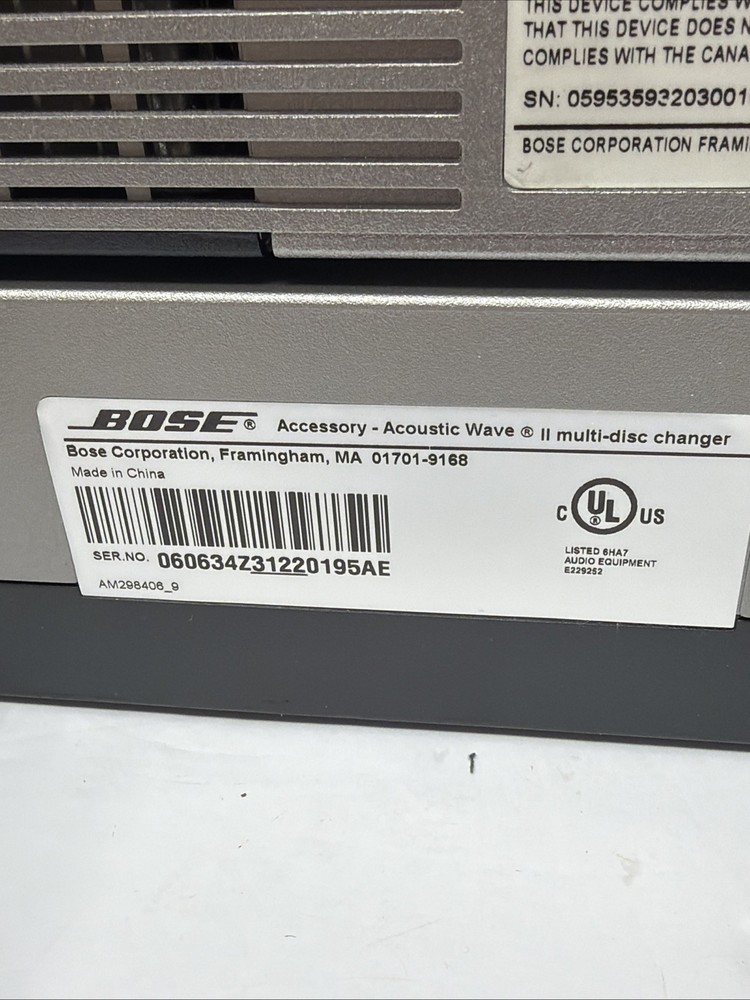 Bose Acoustic Wave Music System II With 5 Multi-Disc Changer & Remote - Tested