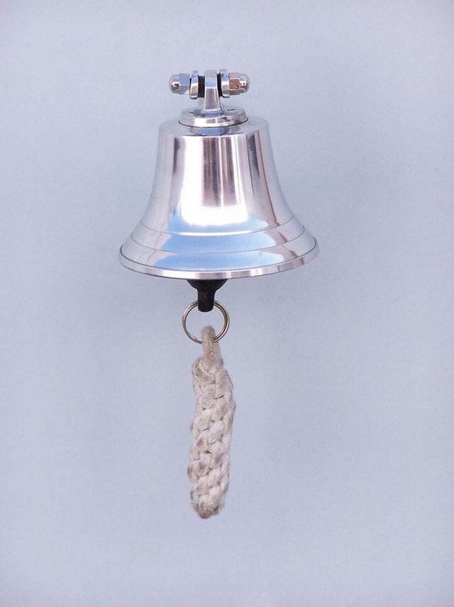 Chrome Hanging Harbor Bell 4"