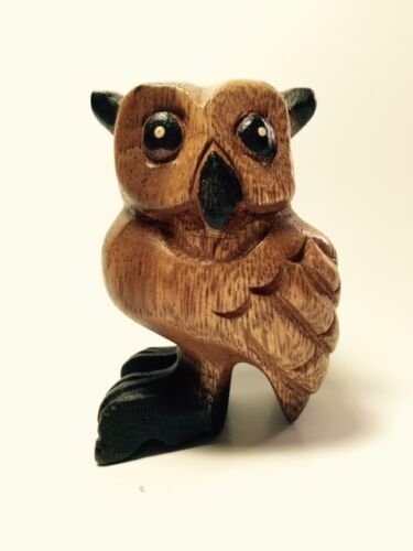 Wooden Percussion Black Foot Owl 3"