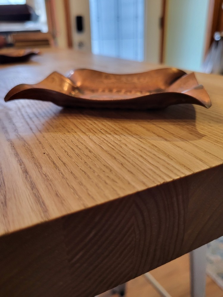 Gregorian Copper 523 Rectangle Ashtray Hammered MCM 1960’s Signed