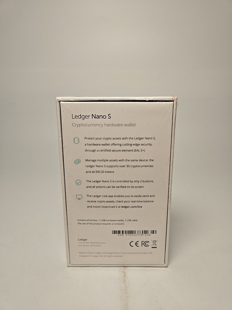 Ledger Nano S Cryptocurrency Hardware Wallet Bitcoin Authentic