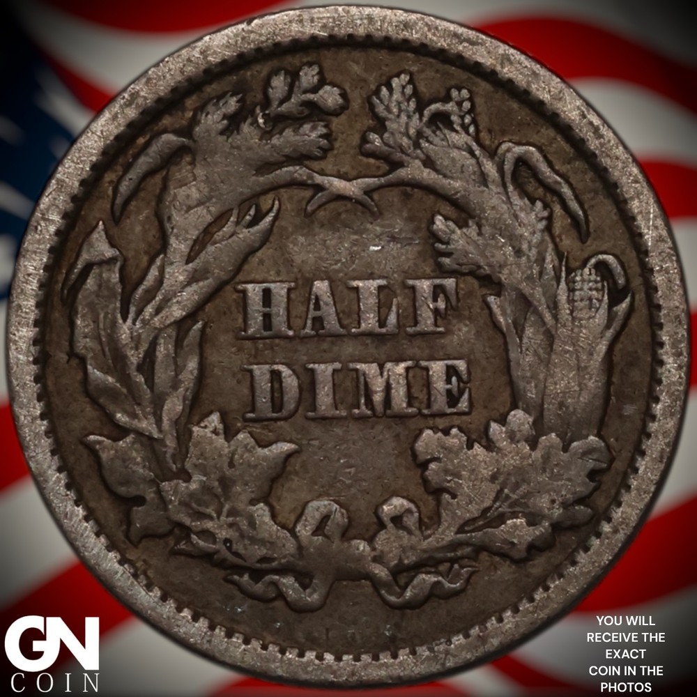 1872 P Seated Liberty Half Dime A3447