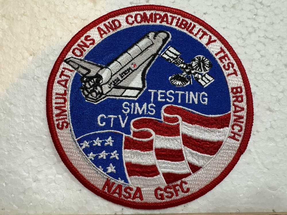 Vintage NASA Space Shuttle Patch- CTV SIMS Testing GSFC