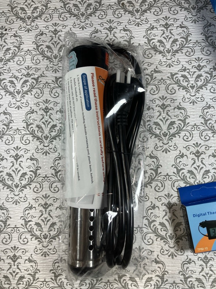 2000W Immersion Water Heater Portable Bucket Heater with Digital LCD Thermome...