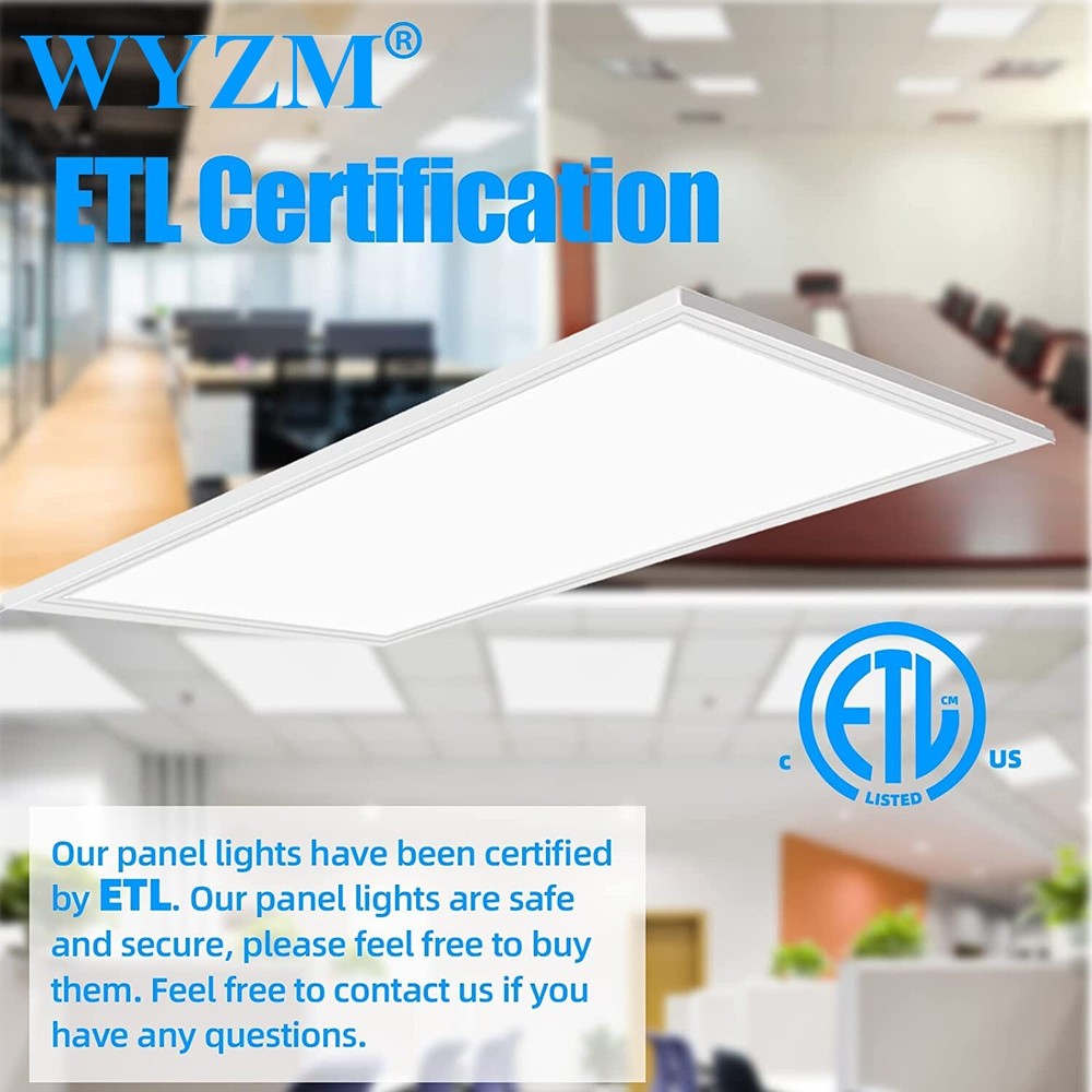 2x4 FT LED Flat Panel Troffer Light, 4 Pack 75 Watts 8400LM Drop Ceiling Lights