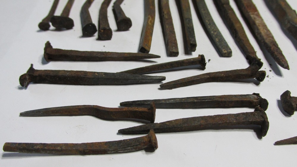ANTIQUE SQUARE NAILS LOT VARIOUS SIZES
