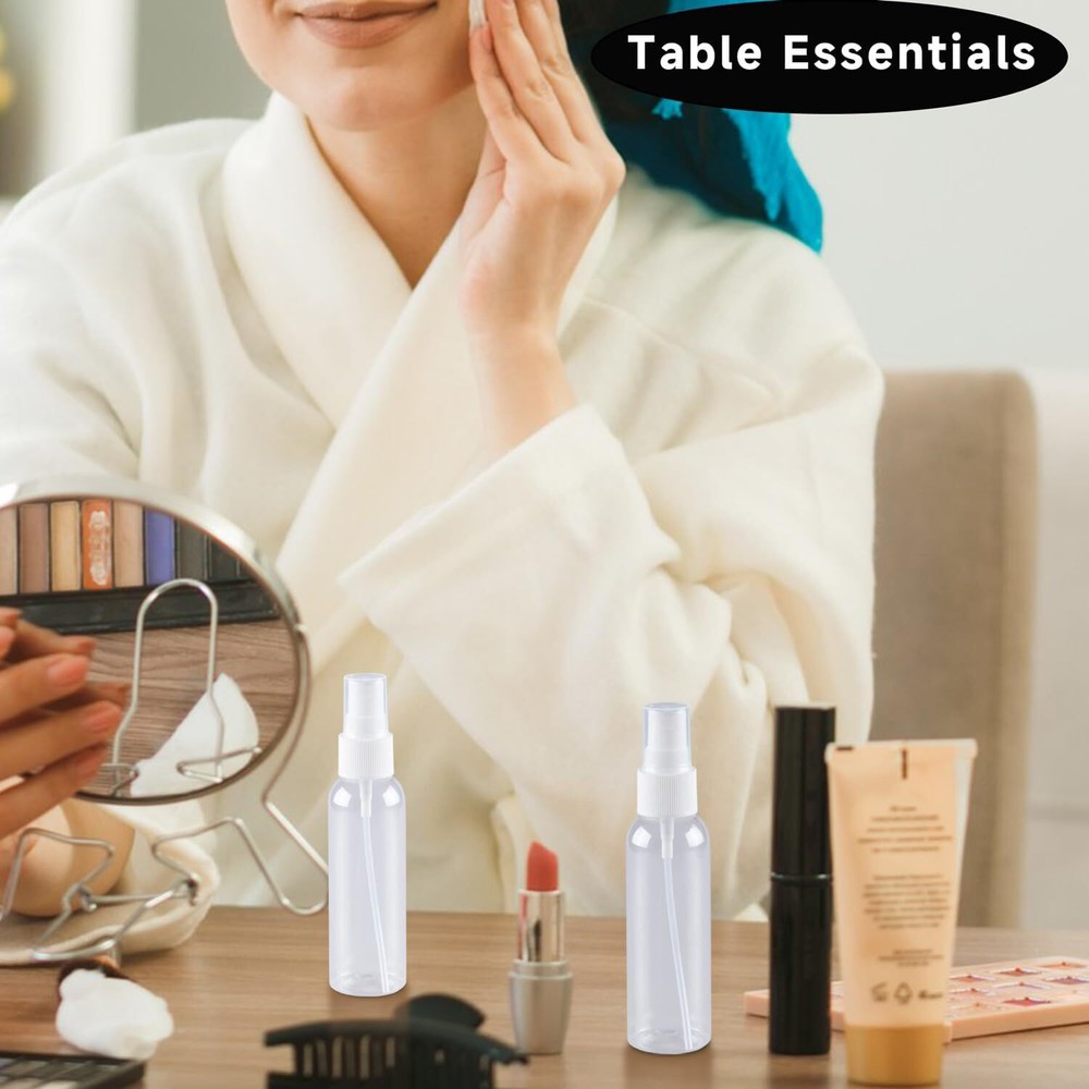 2OZ 3Pack Small Spray Bottle 60ml, Clear Plastic Mini Bottle,