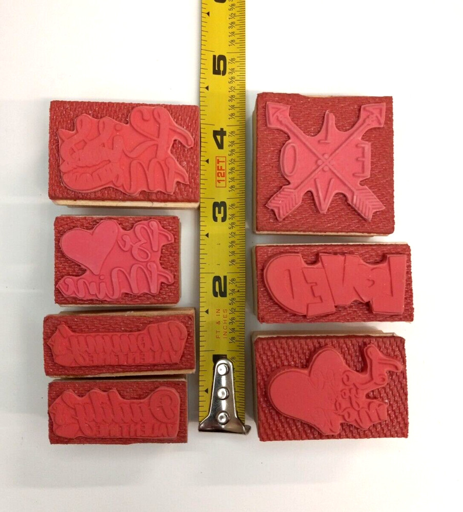 Valentine's rubber stamp set