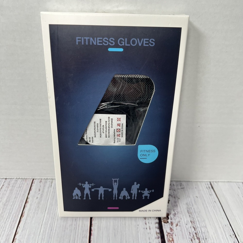 Simari Weight Lifting Workout Gloves Black Medium