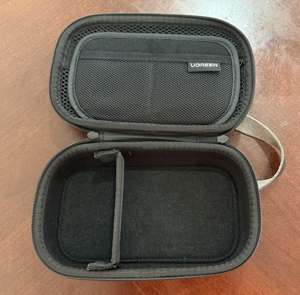 Ugreen Double Sided Hard Shell Travel Tech Organizer Double Zipper Handle Gray