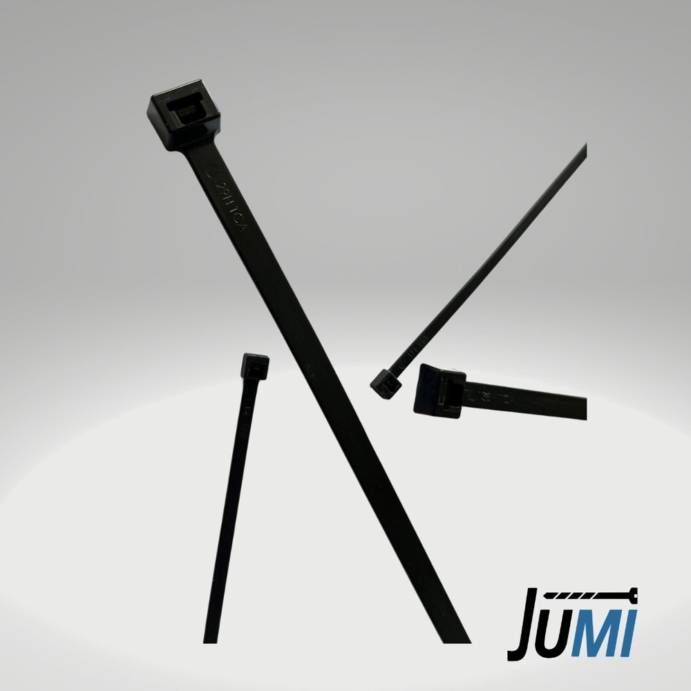 Cable Ties Black, With Metal Tongue