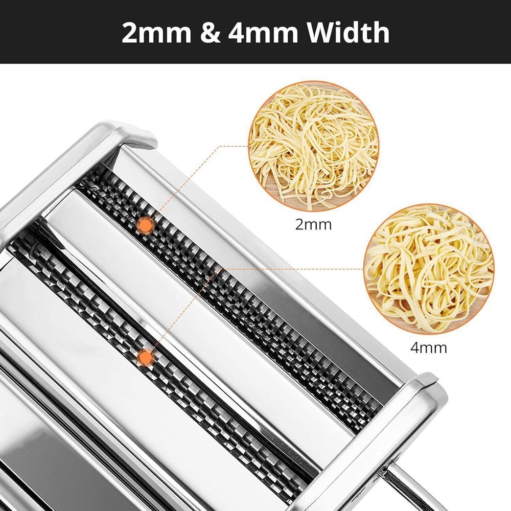 Stainless Fresh Pasta Maker Roller Machine for Spaghetti Noodle Kitchen Tool US
