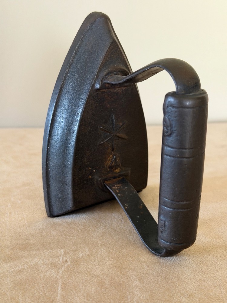 Antique Cast Sad Iron Flat Iron Star #4