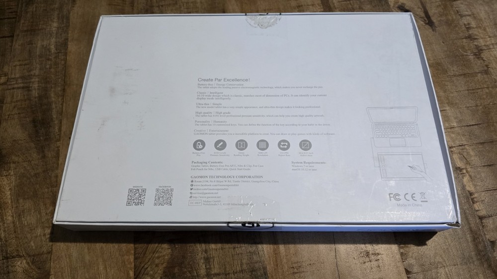 GAOMON M10K, Battery Free Graphic Tablet - Open Box
