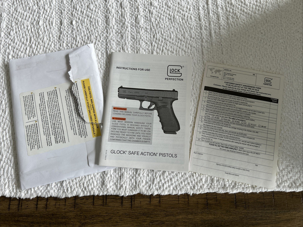 Glock Important Safeguards Packet