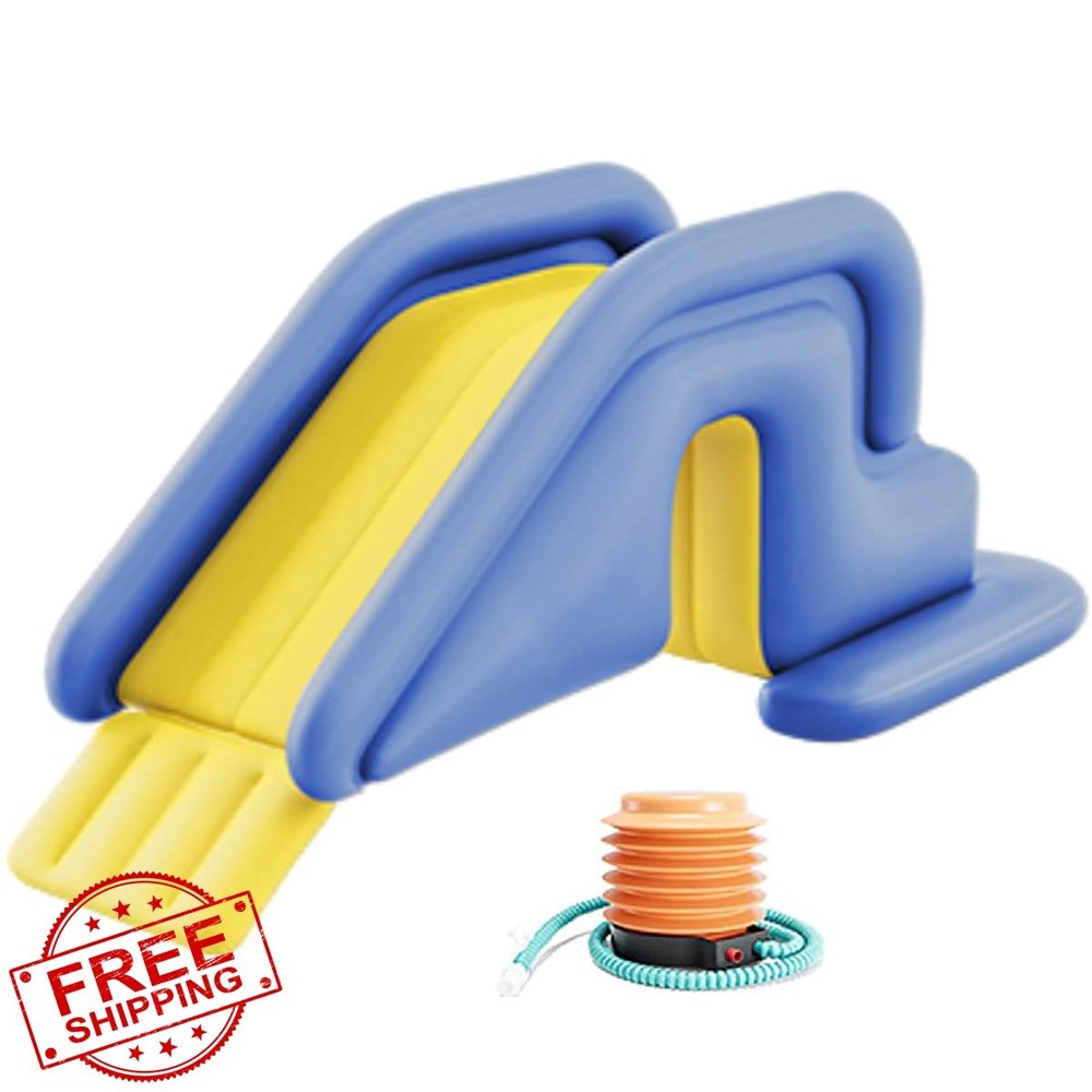 Inflatable Pool Slide Universal Backyard Water Slide Blue