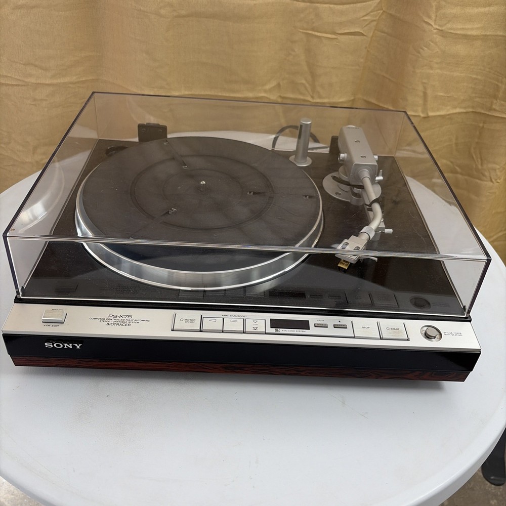 Sony PS-X75 Computer Controlled Fully Automatic Stereo Turntable Works Great