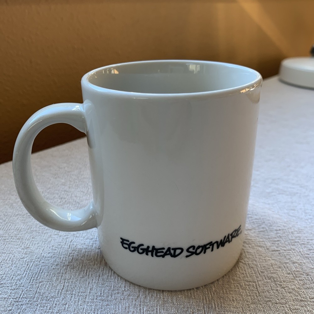 Vintage Egghead Software 1988 Mug