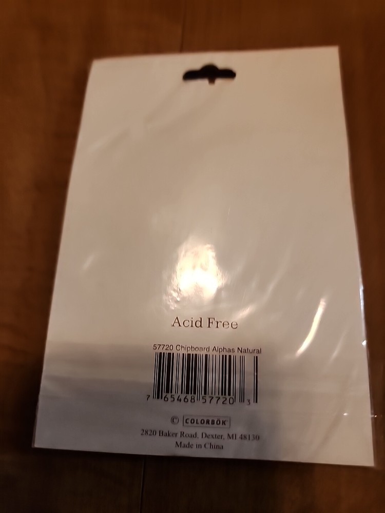 New Colorbok Chipboard Alphas 26 Pieces