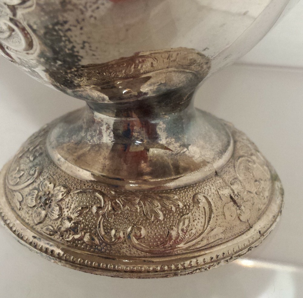 RAIMOND SILVERPLATE ORNATE HANDLED SUGAR SCUTTLE VINTAGE