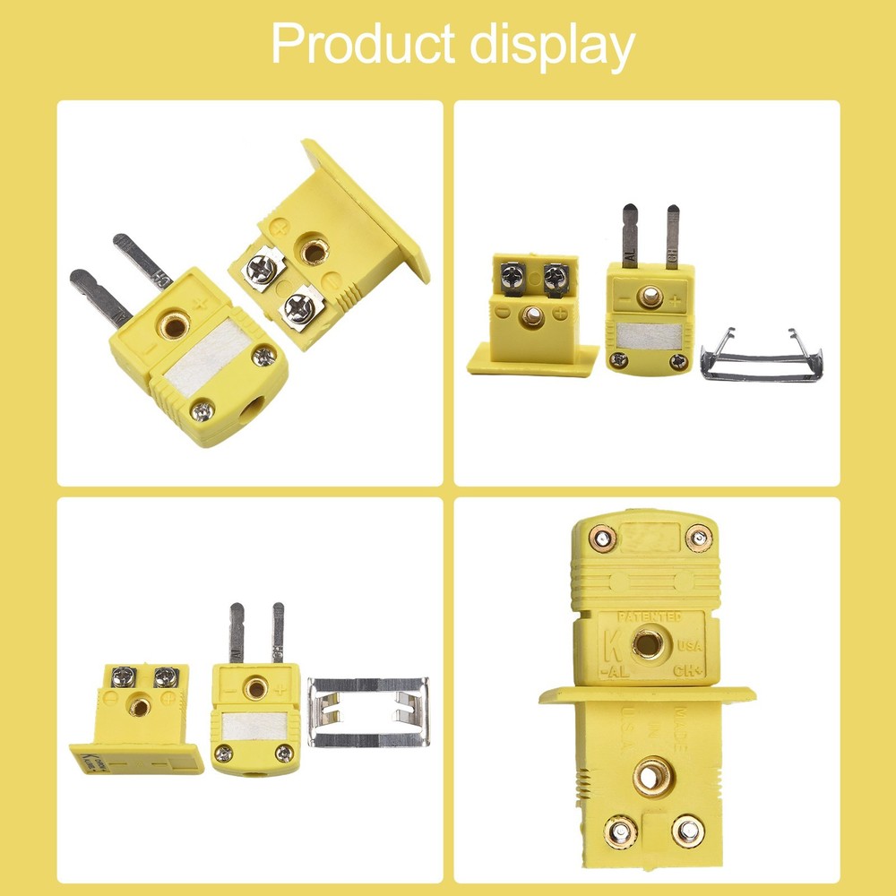Hot Sale Portable Practical K Type Thermocouple Miniature Socket Yellow