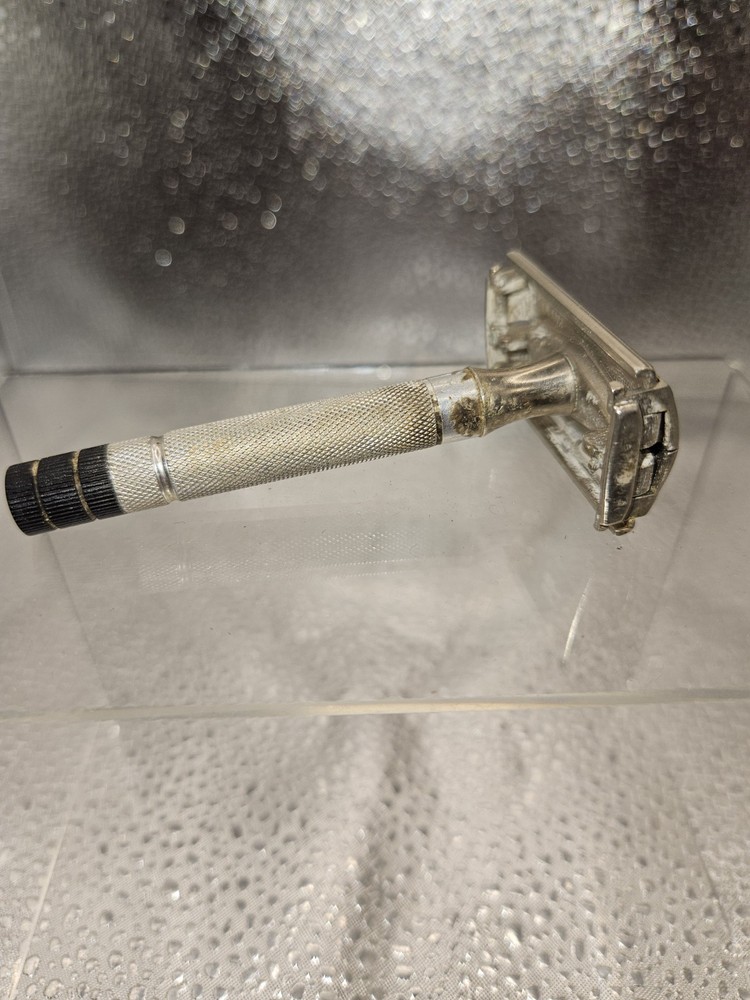 Vintage Gillette Razor With Black Tip