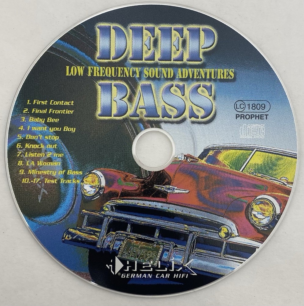 HELIX AUDIO BASS FREQUENCY TEST DISC CD