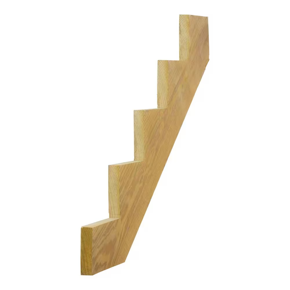 5-Step Ground Contact Pressure-Treated Pine Stair Stringer