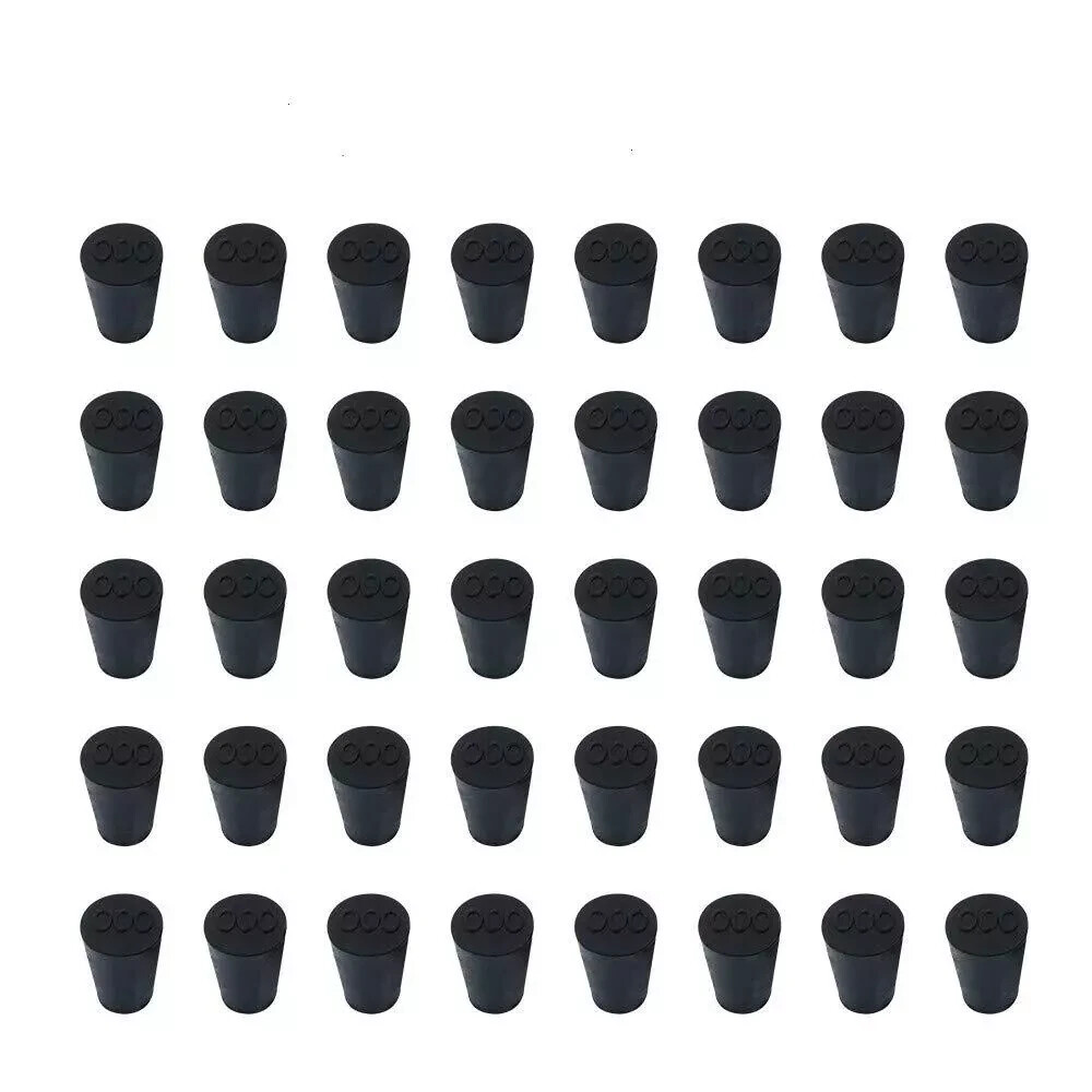 40 Pieces (Same Size) Very Small Solid Rubber Stoppers - Size #000-13mm...