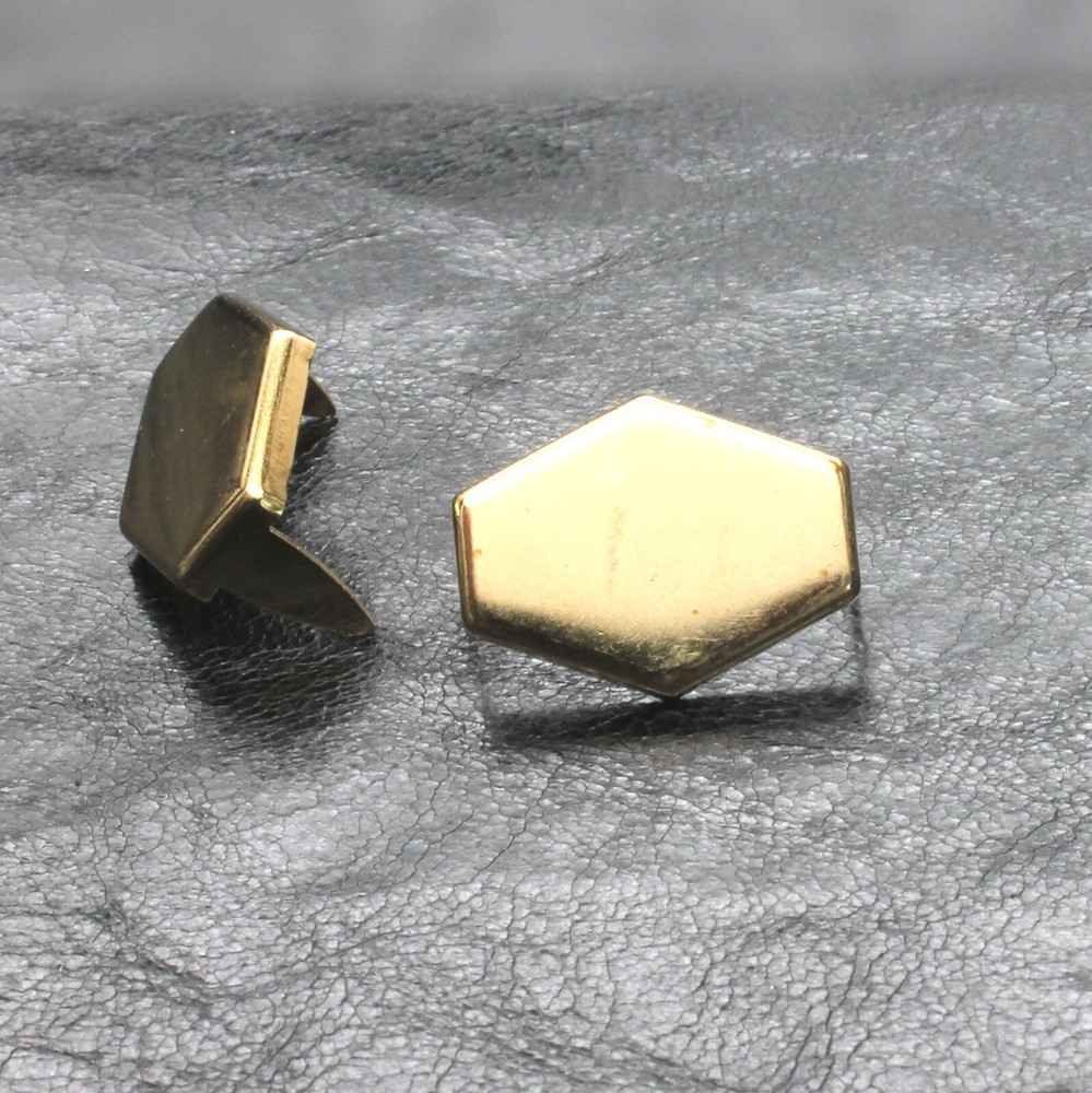 Hexagon Solid Brass Spots 3/4" 100 Pack NH0475-01