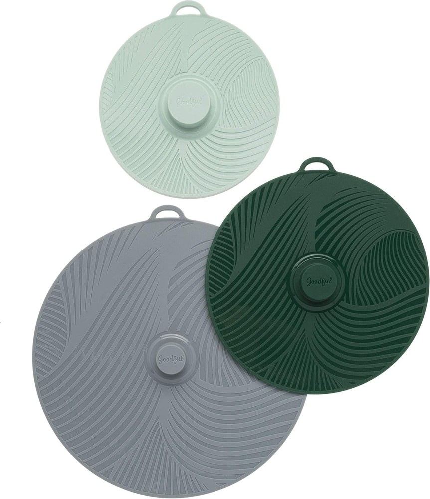 Silicone Suction Seal Lids - 3 Multisized Dishwasher Safe Kitchen Tools