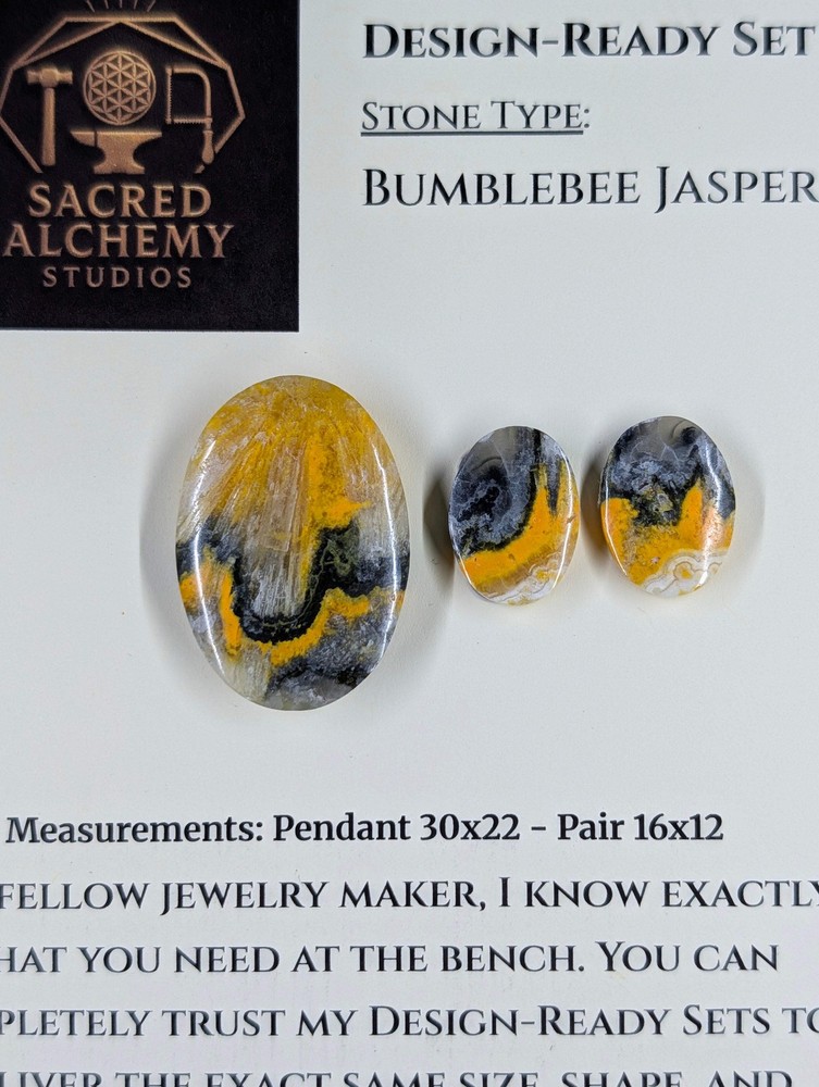 Oval Shape - Bumblebee Jasper - Design-Ready Set