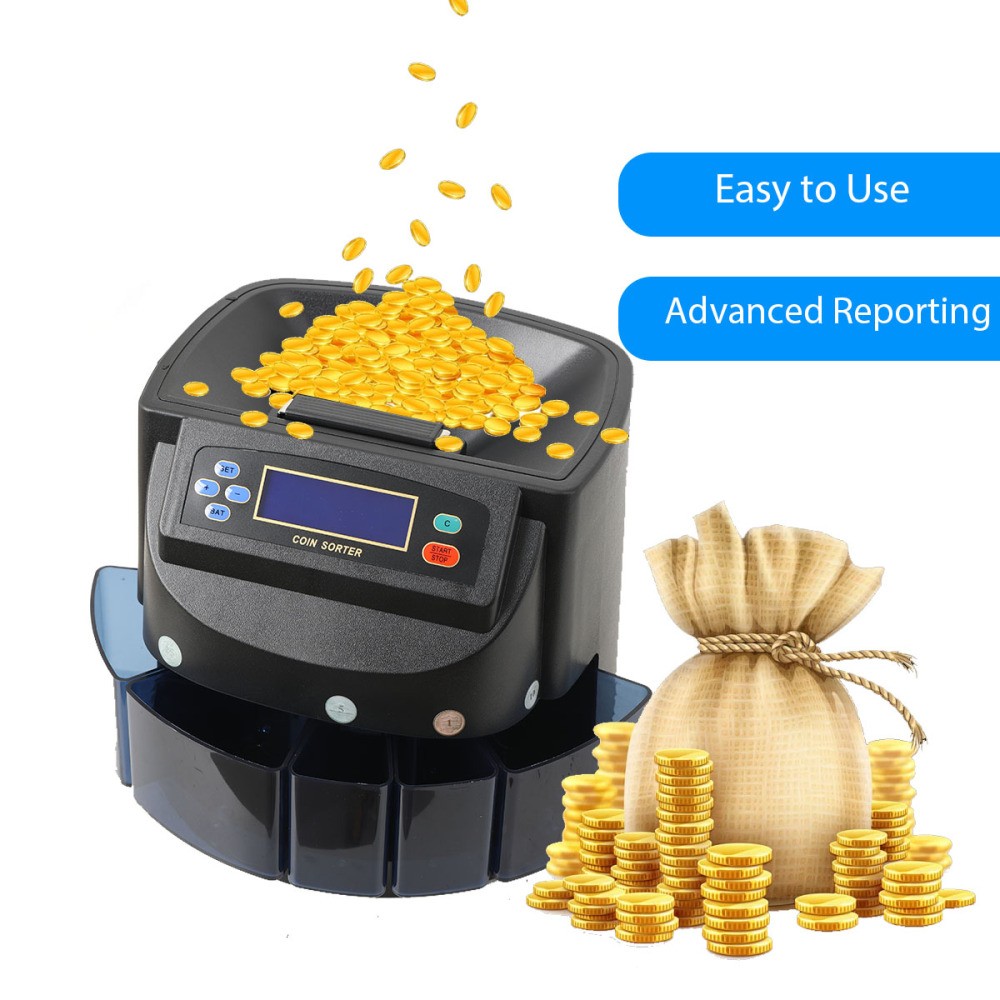 Coin Counter, Sorter and Wrapper Automatic Change Counter Coin Counter and USD