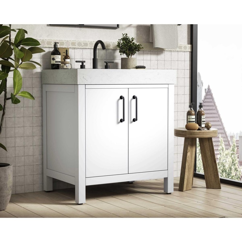 Elegant Lighting VF60630WH Nathan Vanity White