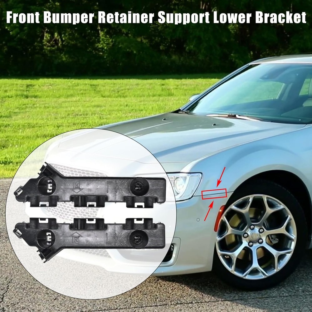 Front Bumper Retainer Support Lower Bracket, Left and Right, Replacement for 300