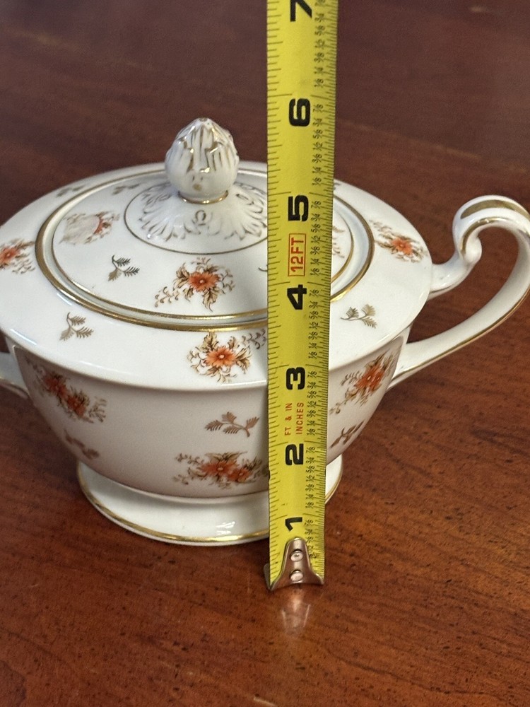 Noritake Vintage Double Handled Covered Sugar Bowl - Dulcy Pattern