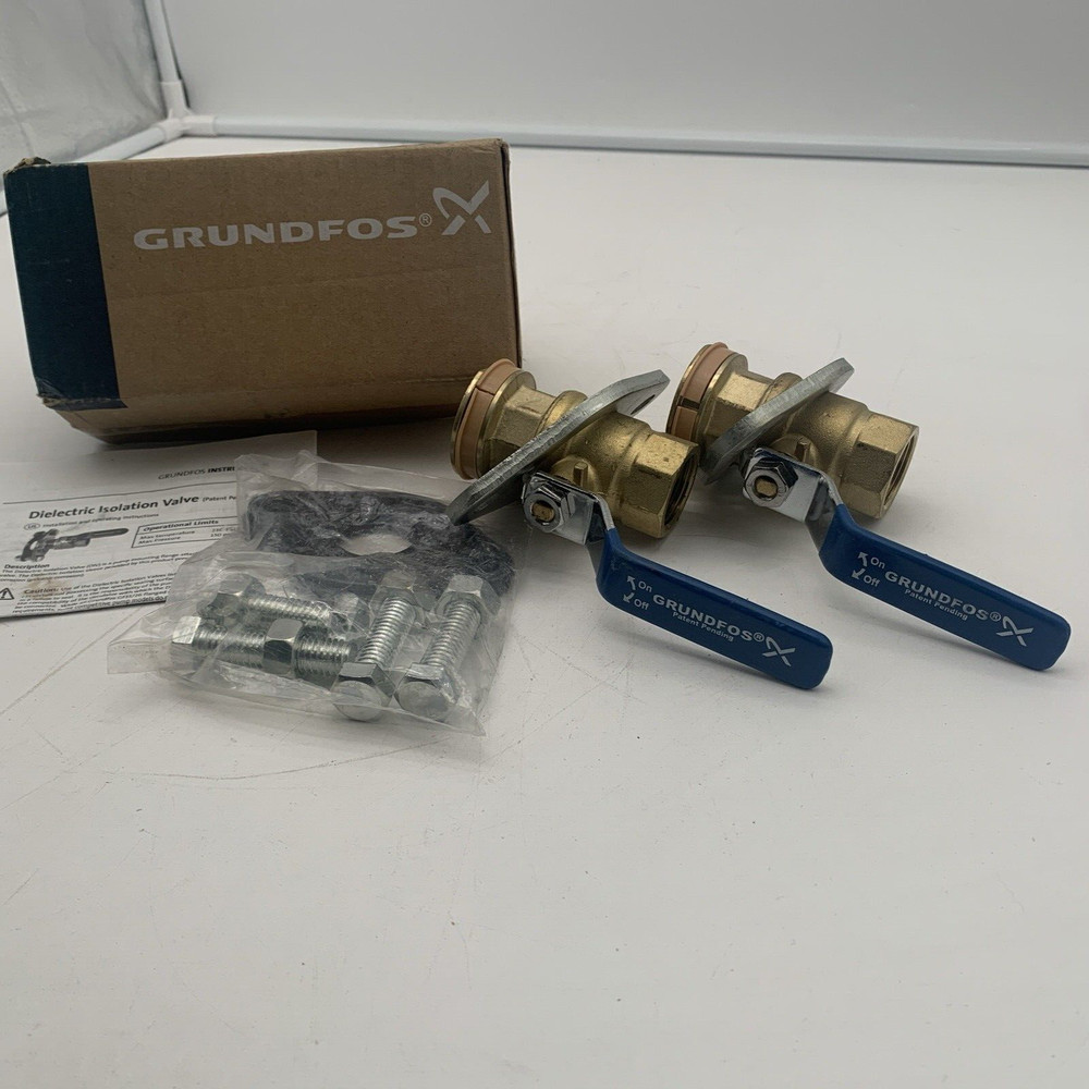 Grundfos 96806130 3/4" GF 15/26 Bronze Dielectric Isolation Valve Pair Threaded