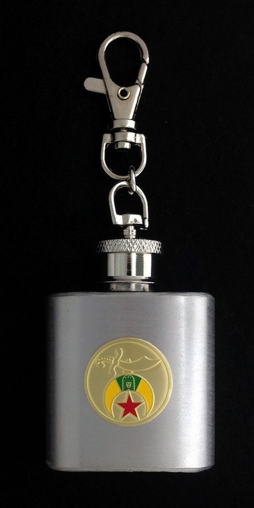 Shriner 1 oz. Stainless Steel Keychain Flask