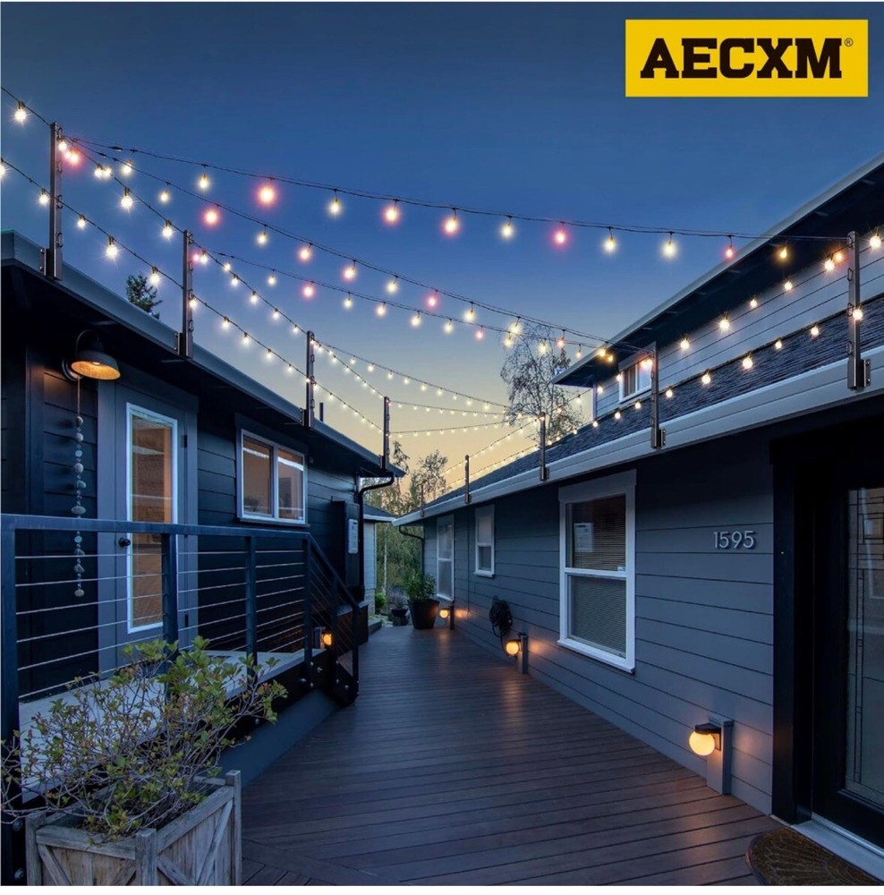 4-Pack String Light Poles Mount On Post, Pole Or Wall 23.5 Inch-NEW