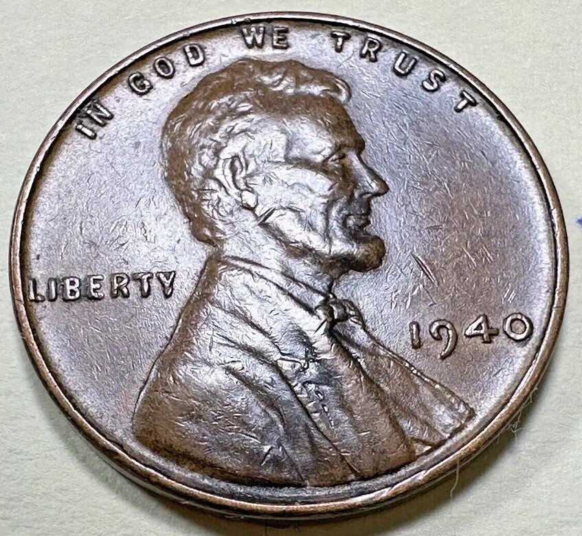 1940 Lincoln Wheat Cent Penny 5496N