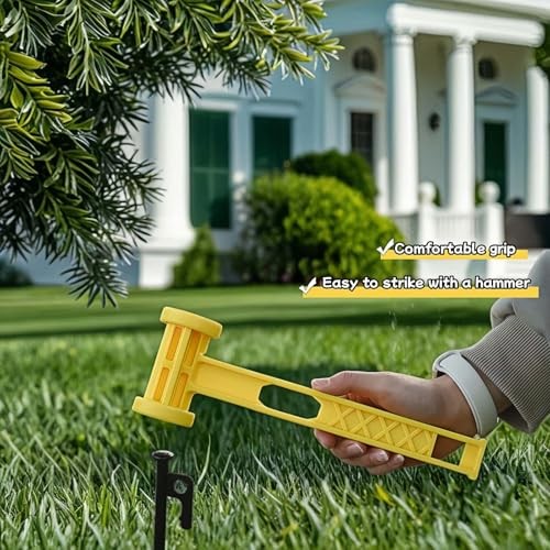 Ultralight PE Camping Hammer with Stake Puller Hole, Multifunctional Portable
