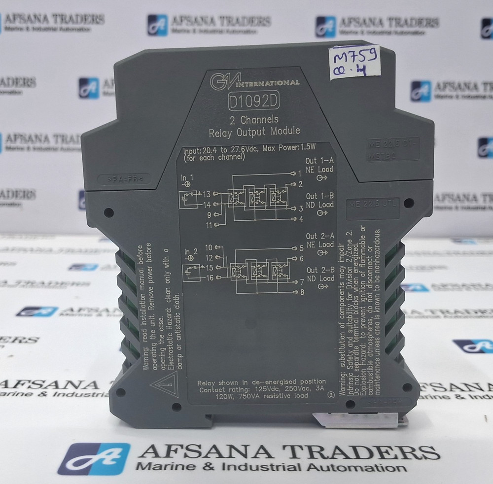 GM INTERNATIONAL D1092D 2 CHANNELS RELAY OUTPUT MODULE
