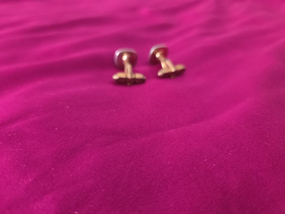 Blue Goldtone Cufflinks & Shirt Studs
