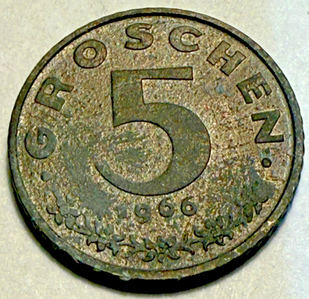 1966 Austria 5 Groschen