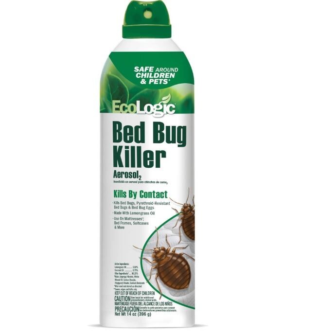 Ecologic Bed Bug Killer Aerosol Spray, 14oz, Kills Bed Bugs & Eggs, for Mattress
