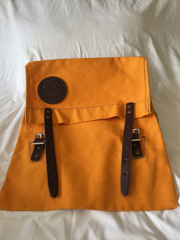 Duluth Pack Mini Duluth Pack Sack Orange Canvas Leather Trim New
