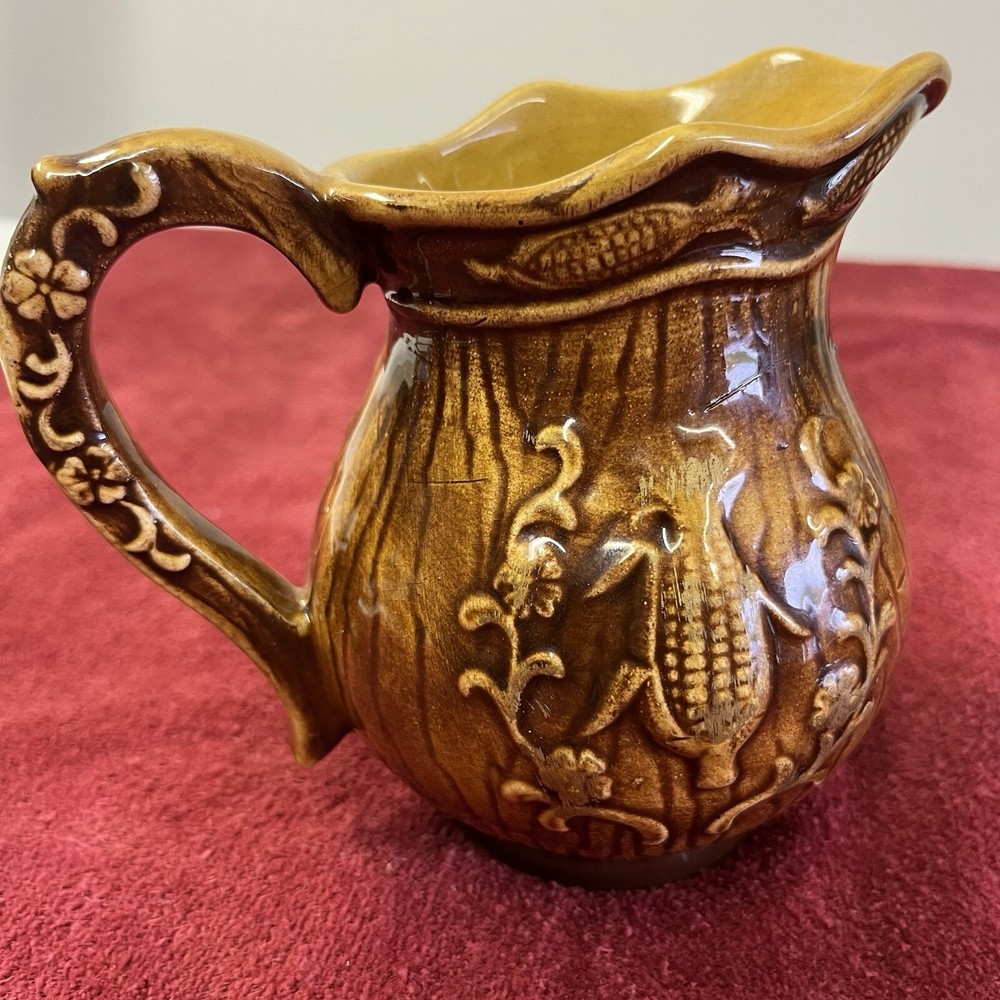 Creamer With Rooster And Corn Cob